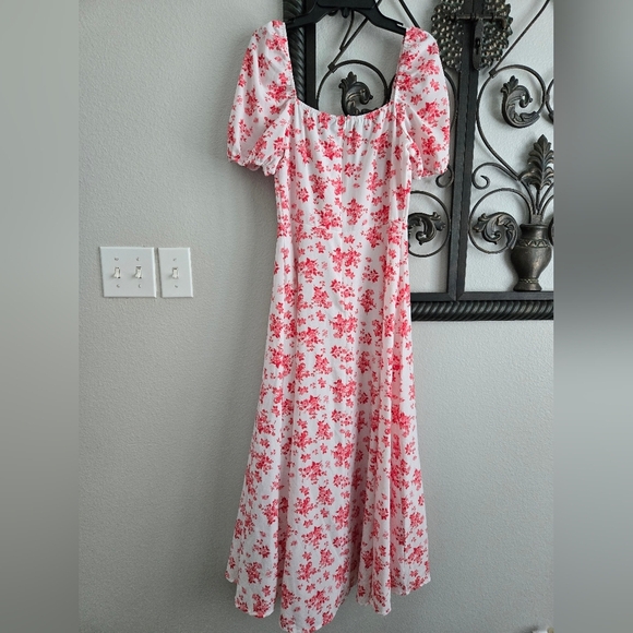 Shein Floral Puff Sleeve Dress - Picture 7 of 7